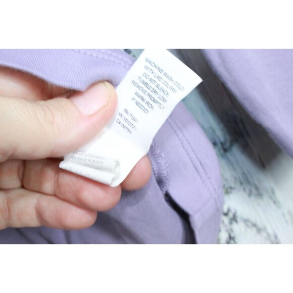 LL Bean Soft Pima Long Sleeve Crewneck Tee Dusty Purple Size XS Pet - Picture 5 of 9